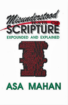 Misunderstood Texts Of Scripture By Asa Mahan